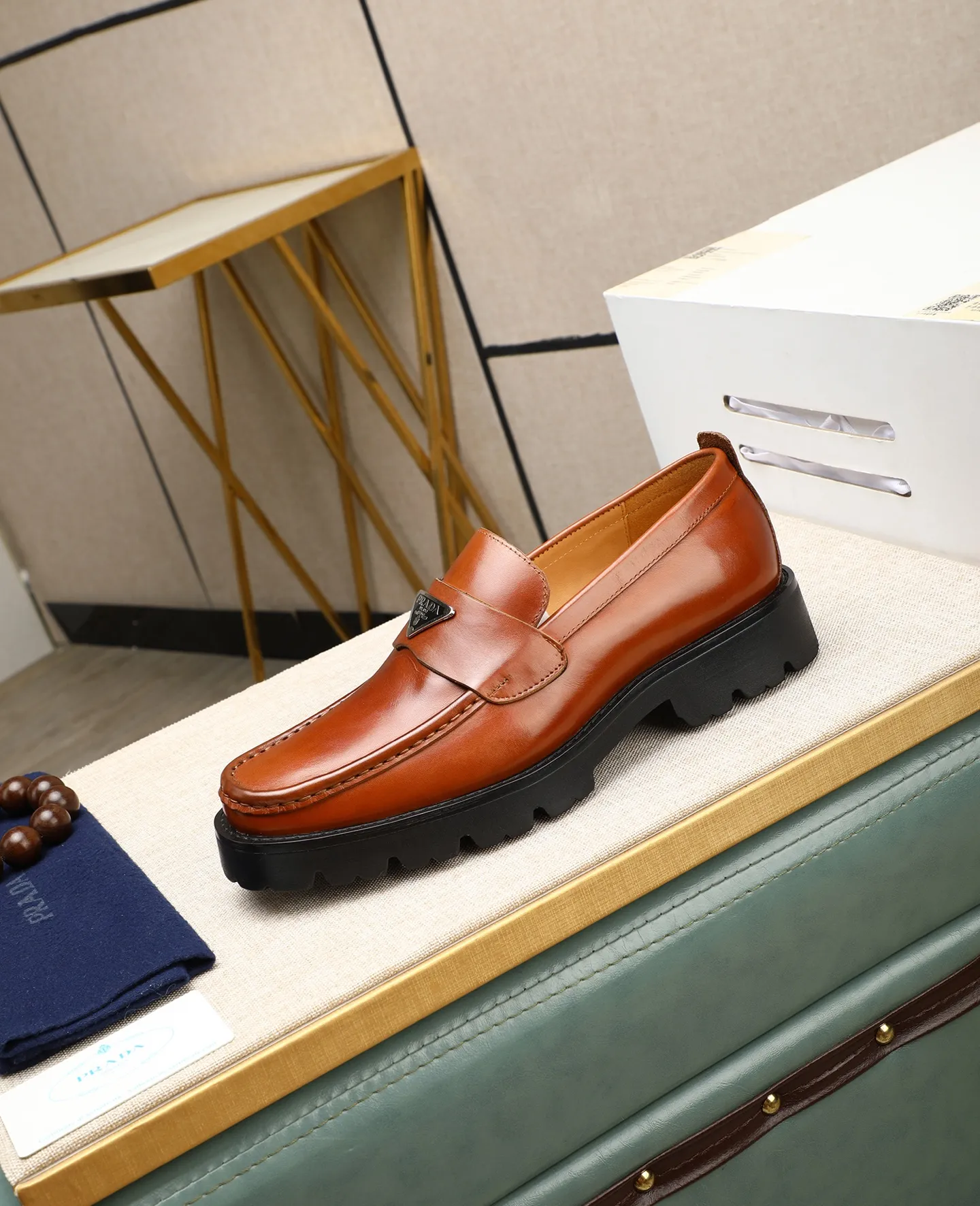Men's men's shoes 💰540 (water-dyed cow leather) 📛📛PRADA high-end 20 counter latest model formal business leather shoes 👔 original version of the highest quality! Imported from Italy🇮🇹First layer calfskin fabric➕Cowhide lining Original outsole Formal size: 38➖45